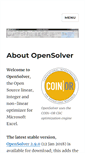 Mobile Screenshot of opensolver.org