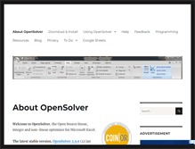 Tablet Screenshot of opensolver.org